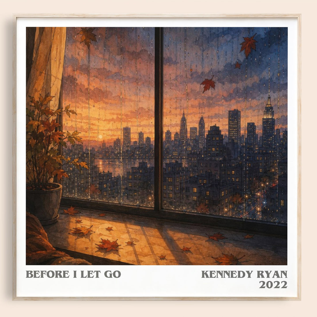 Before I Let Go literary book poster by Kennedy Ryan – framed literary art print