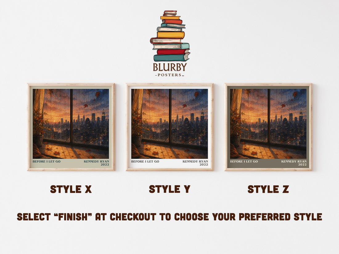 Before I Let Go literary print in frame leaning in hallway – romance wall art (mockup)