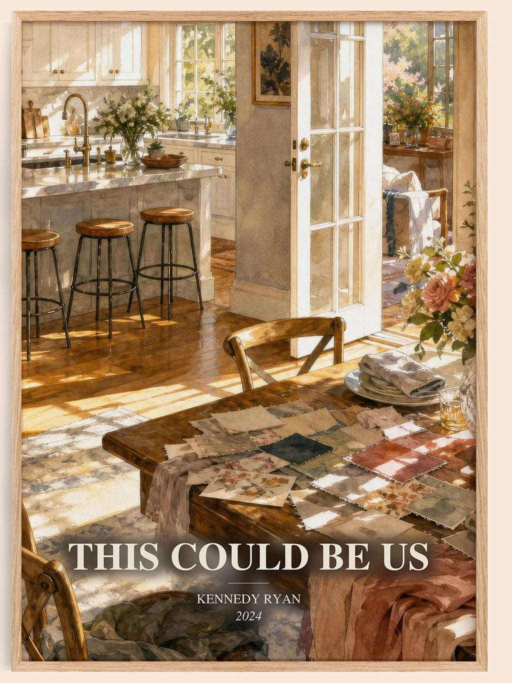 This Could Be Us watercolour book poster by Kennedy Ryan – framed literary art print