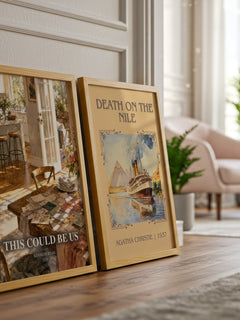 This Could Be Us watercolour print framed by window – literary home decor