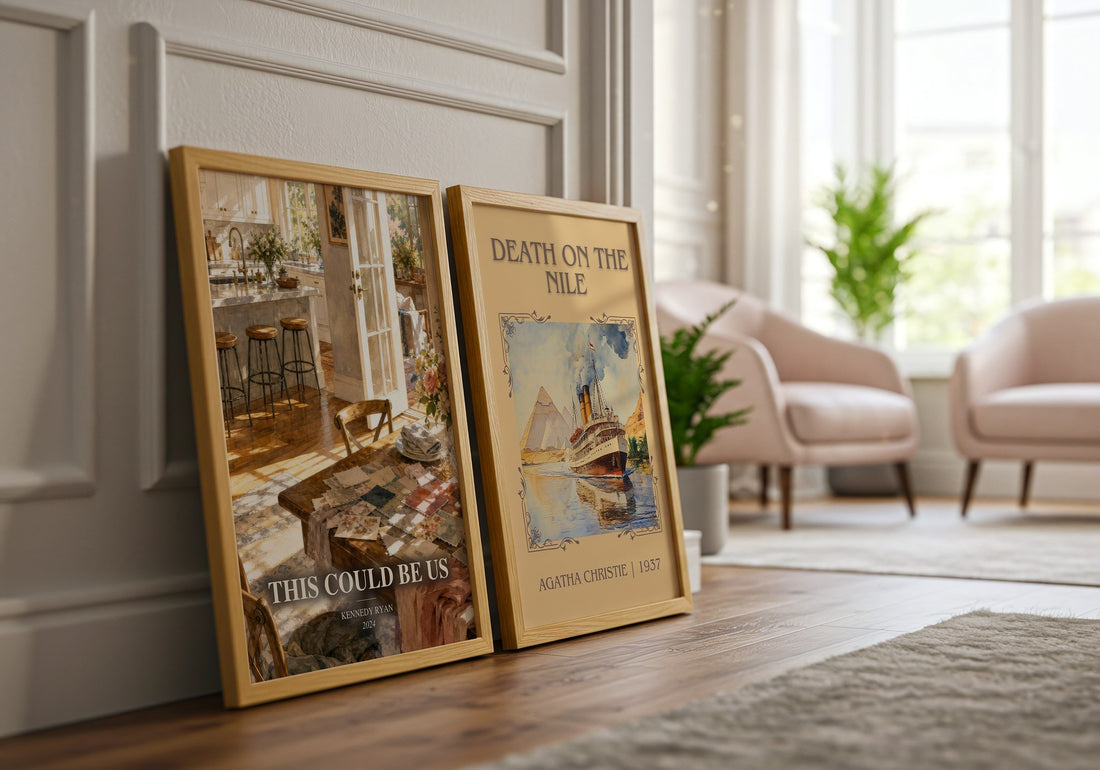 This Could Be Us watercolour print framed by window – literary home decor