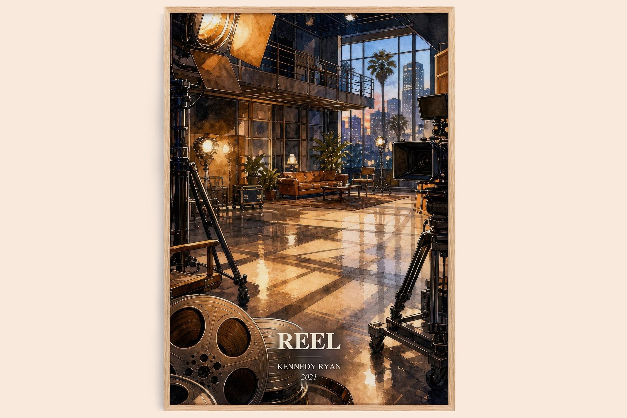 Reel Book Watercolour Illustration by Kennedy Ryan