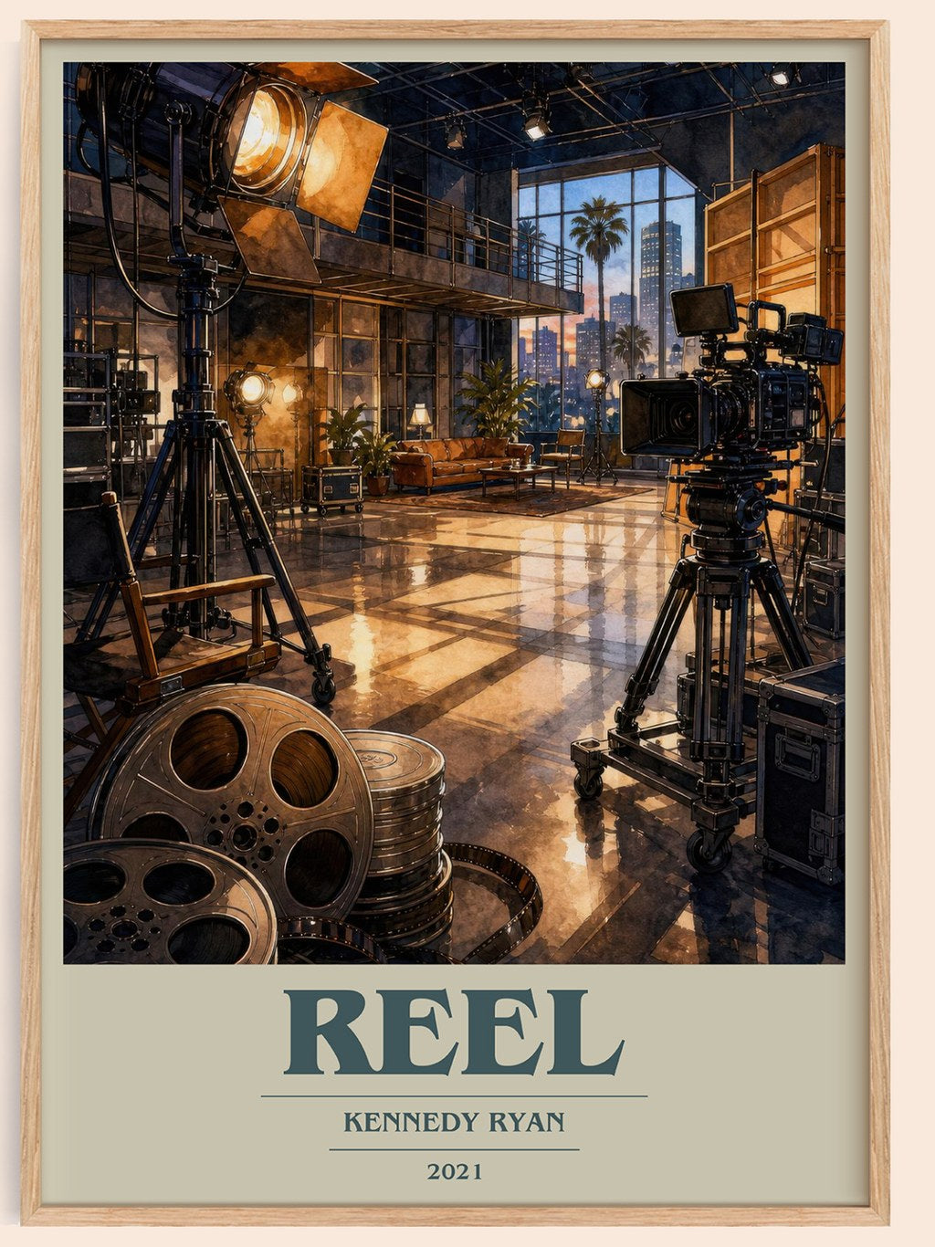 Reel book cover book poster by Kennedy Ryan – framed literary art print
