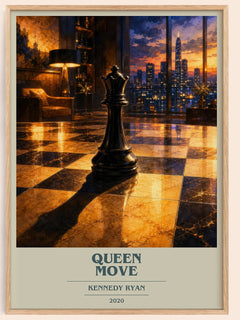 Queen Move book cover book poster by Kennedy Ryan – framed literary art print