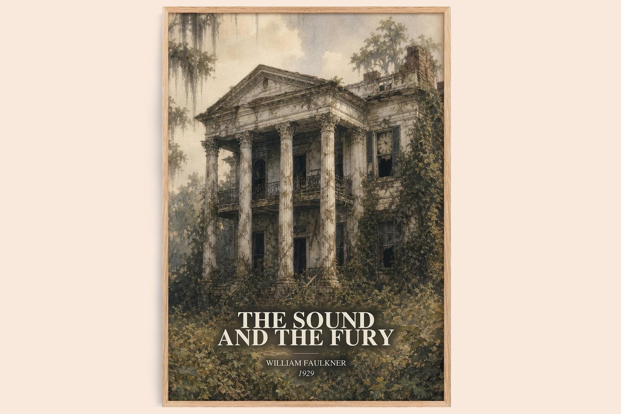 Sound and the Fury Book Watercolour Illustration by William Faulkner