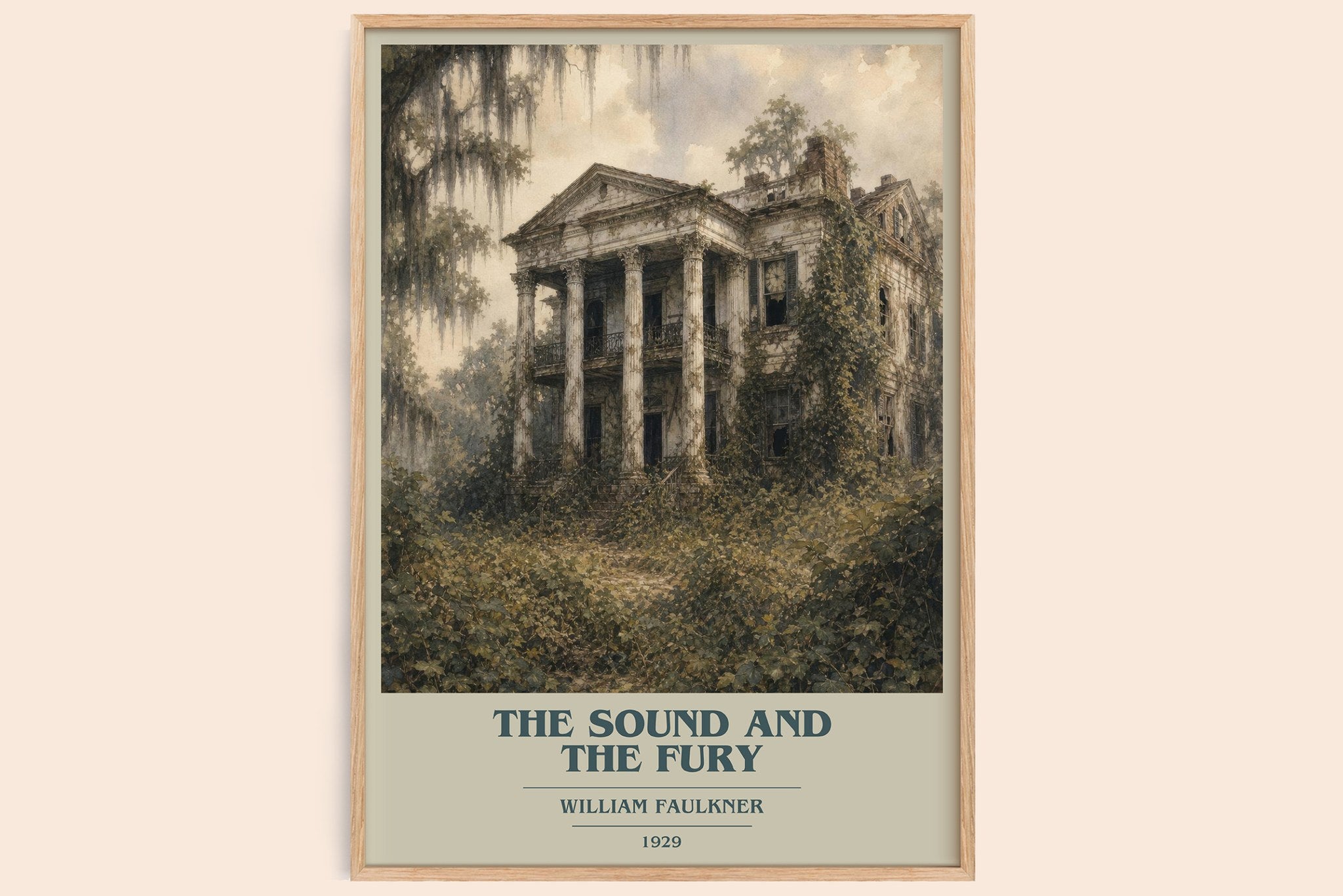 The Sound and the Fury Book Cover Poster by William Faulkner