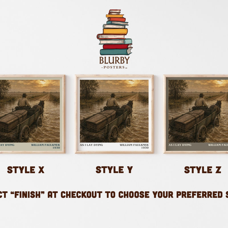 As I Lay Dying literary print in frame leaning in hallway – literary fiction wall art