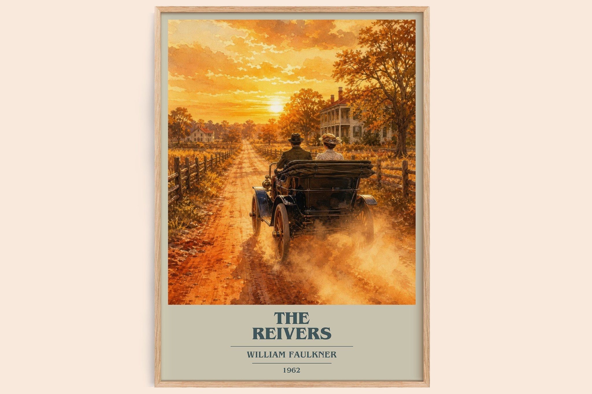 The Reivers Book Cover Poster by William Faulkner