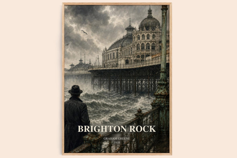 Brighton Rock Book Watercolour Illustration by Graham Greene (Edge style)