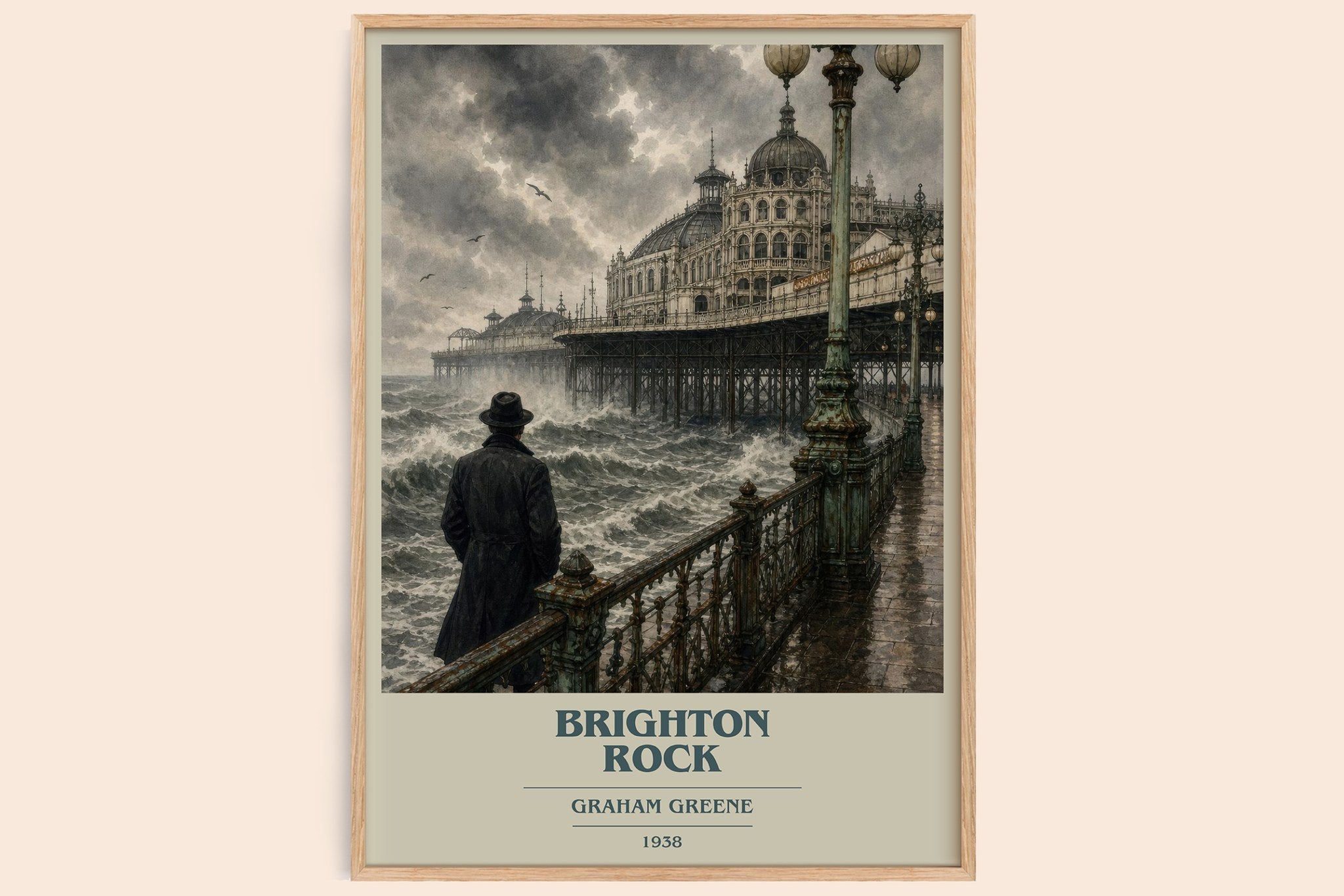 Brighton Rock Book Cover Poster by Graham Greene