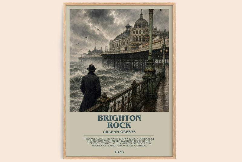 Brighton Rock Bookish Wall Art by Graham Greene (Modern style)