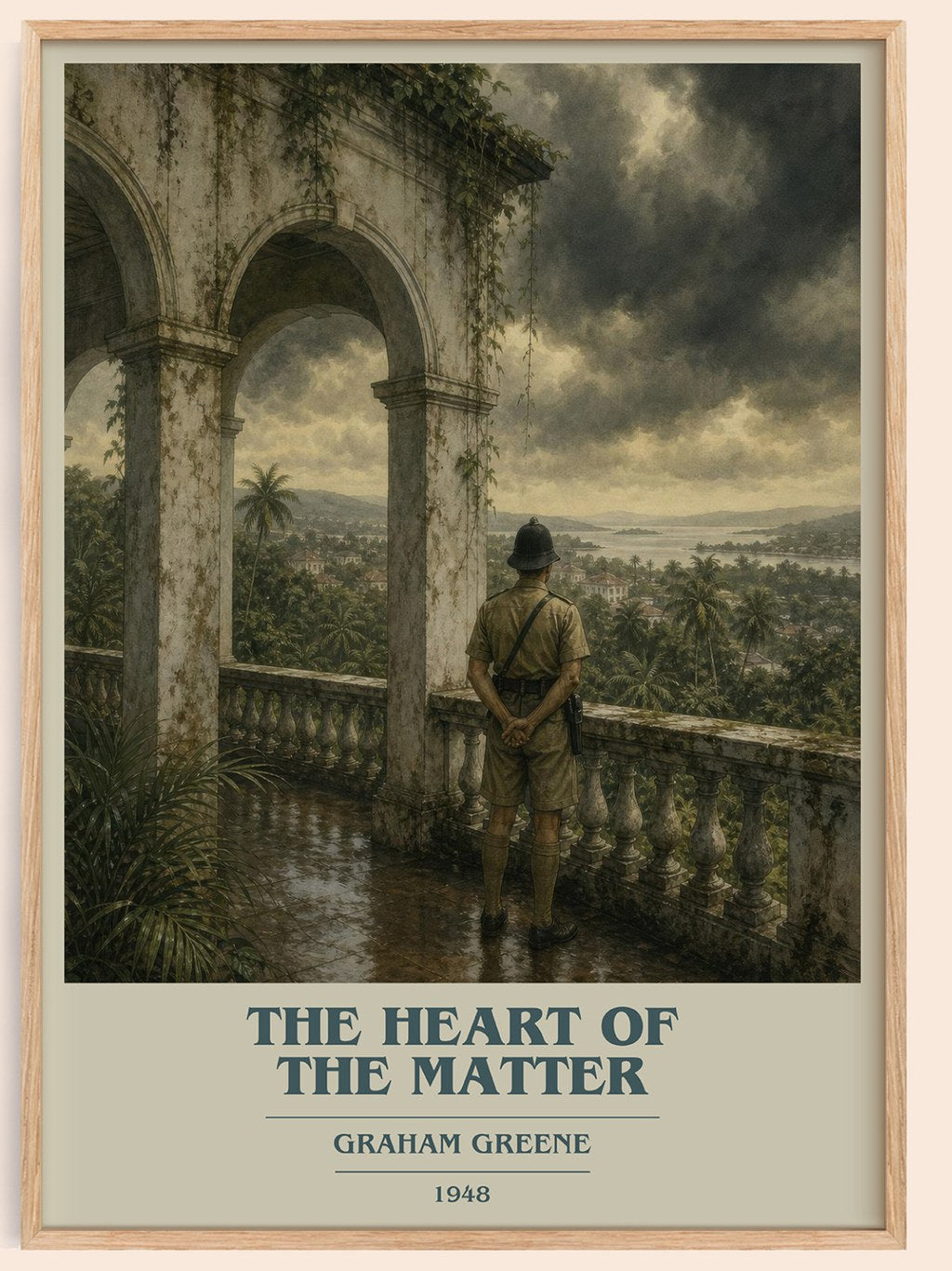 The Heart of the Matter book cover book poster by Graham Greene – framed literary art print
