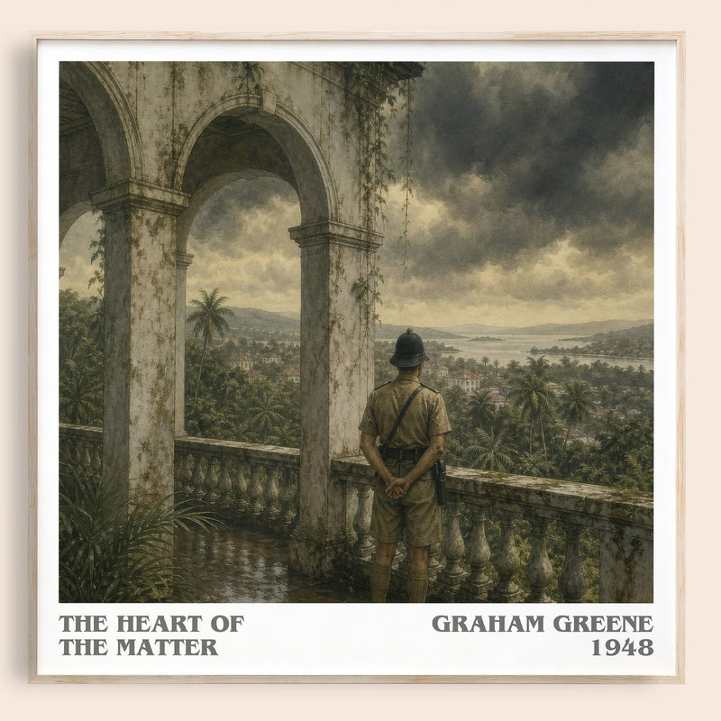 The Heart of the Matter literary book poster by Graham Greene – framed literary art print