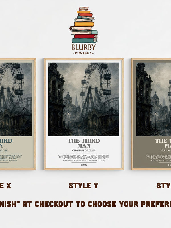 The Third Man bookish print in frame leaning in hallway – thriller wall art