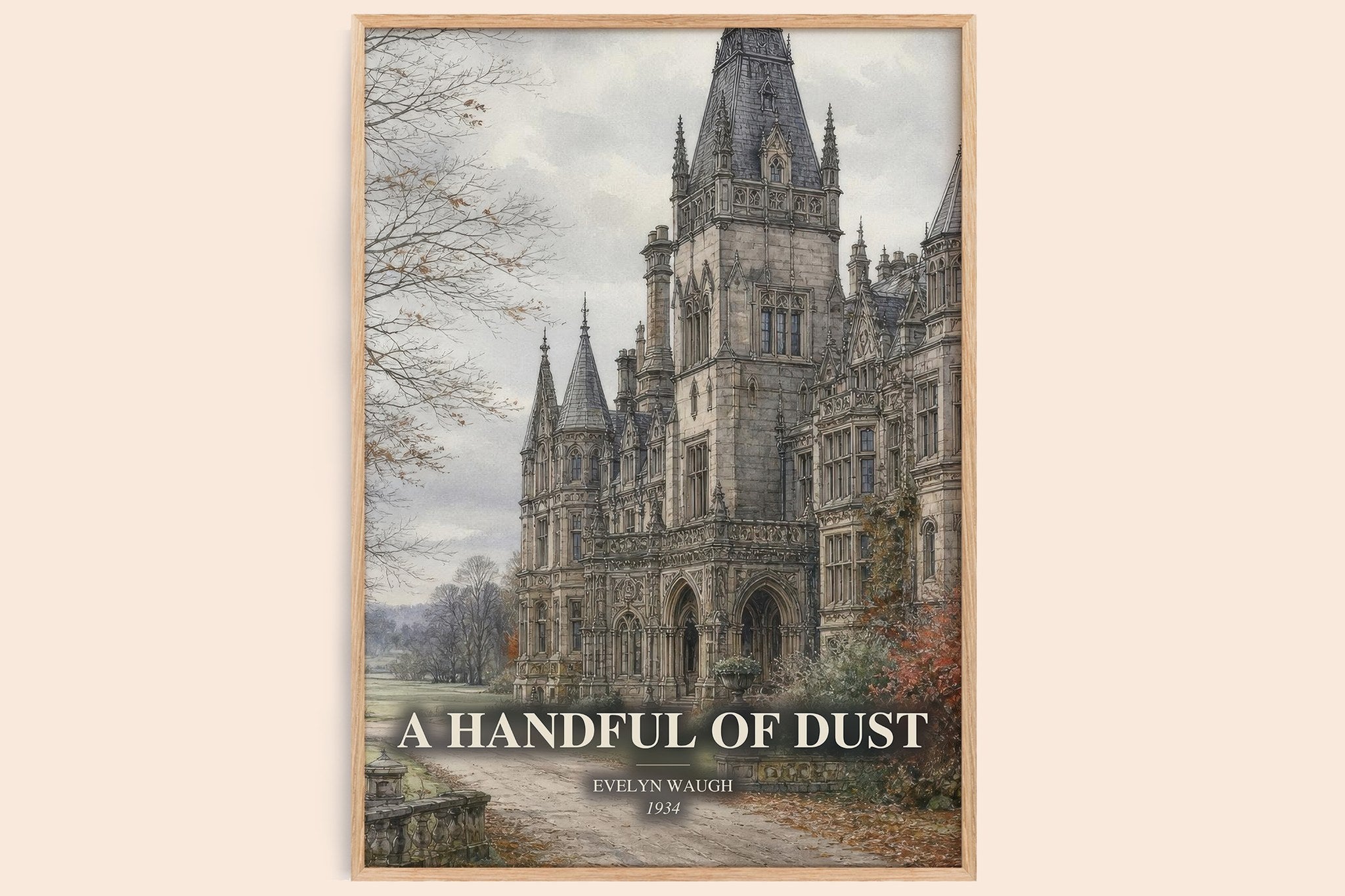 A Handful of Dust Book Watercolour Illustration by Evelyn Waugh