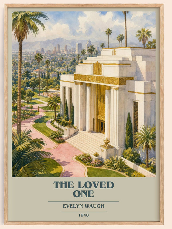The Loved One book cover book poster by Evelyn Waugh – framed literary art print