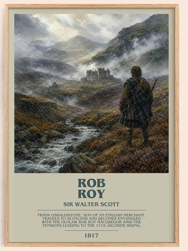 Rob Roy bookish book poster by Sir Walter Scott – framed literary art print
