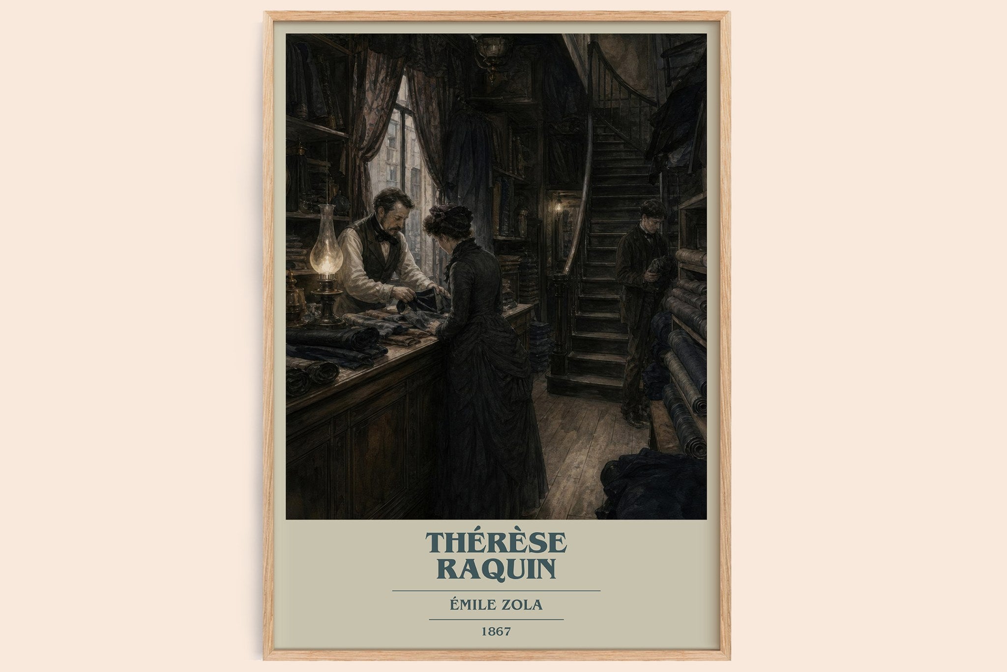 Thérèse Raquin Book Cover Poster by Émile Zola