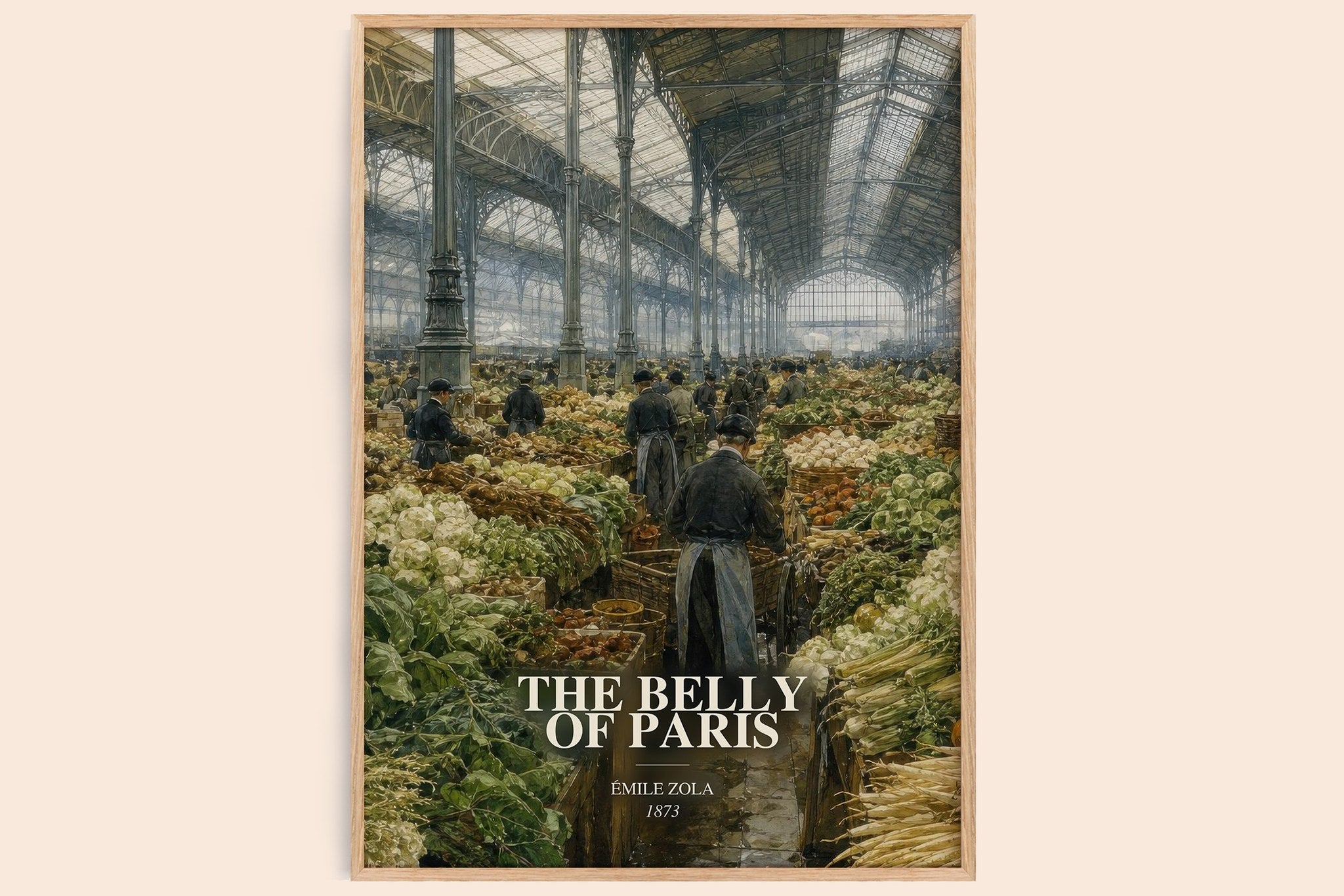 The Belly of Paris Book Watercolour Illustration by Émile Zola