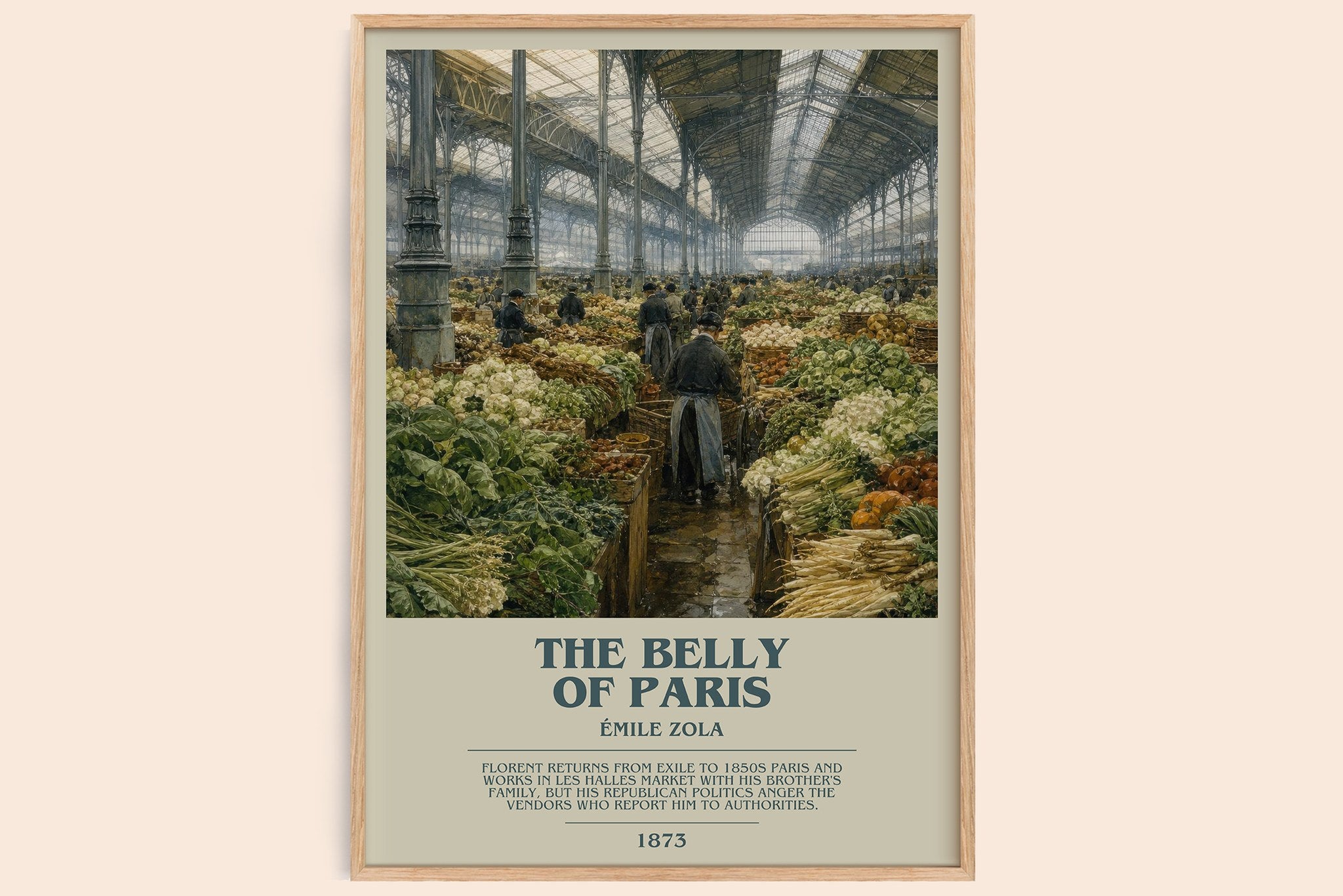 The Belly of Paris Bookish Wall Art by Émile Zola