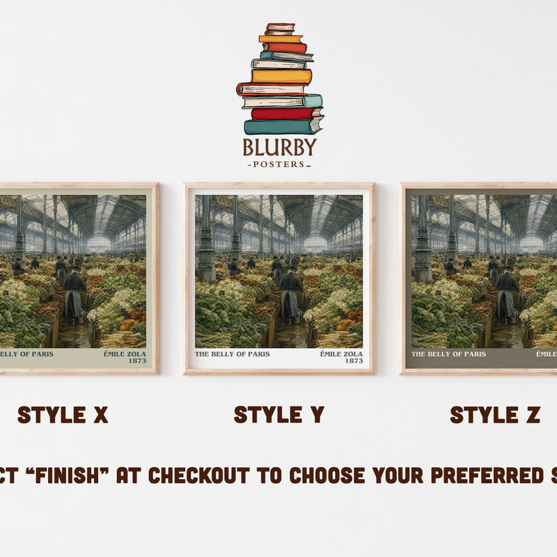 The Belly of Paris literary print in frame leaning in hallway – literary fiction wall art