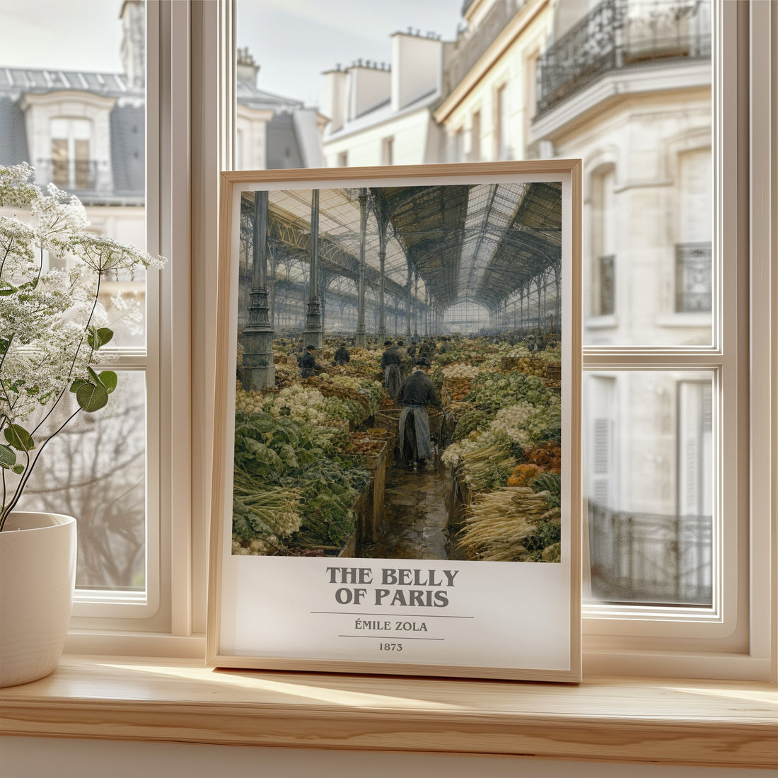 The Belly of Paris book cover poster colour and style options – Émile Zola book art