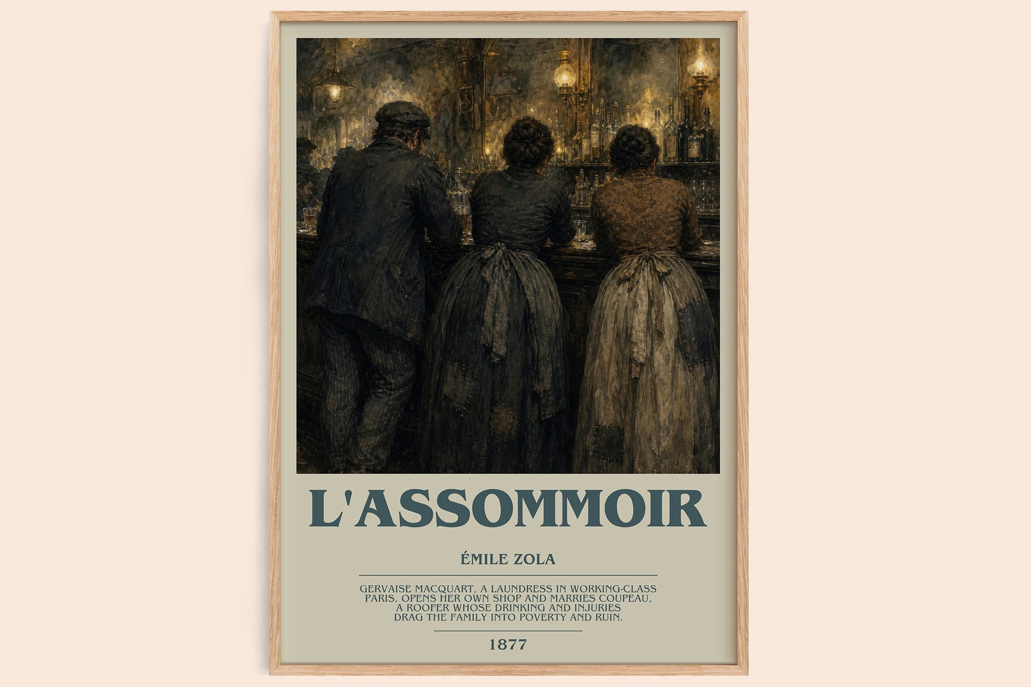 L'Assommoir Bookish Wall Art by Émile Zola