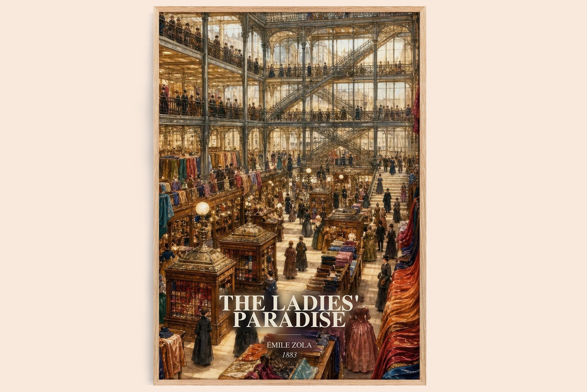 The Ladies' Paradise Book Watercolour Illustration by Émile Zola