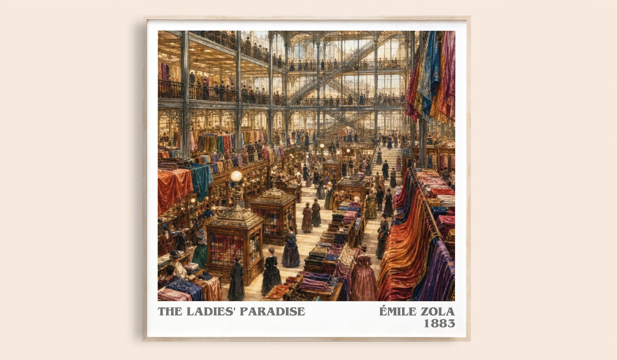 The Ladies' Paradise Literary Art Print by Émile Zola