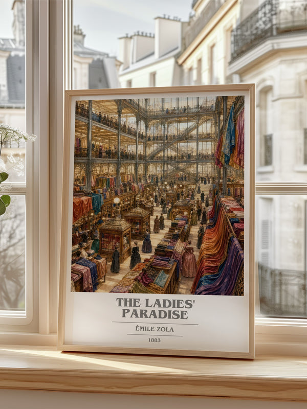 The Ladies' Paradise book cover poster colour and style options – Émile Zola book art