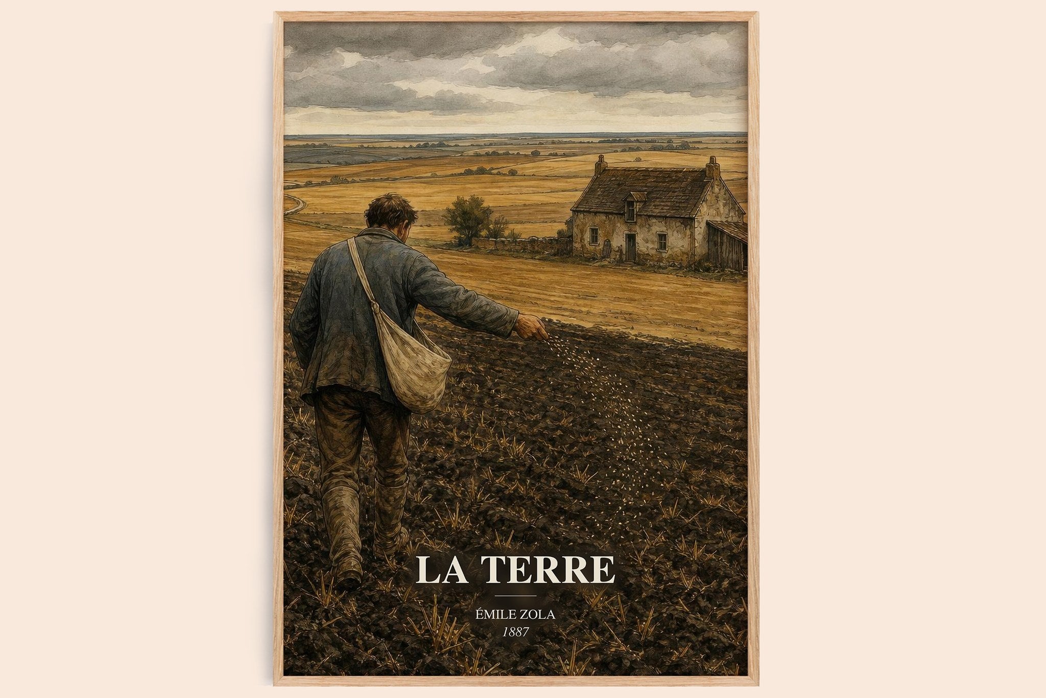 La Terre Book Watercolour Illustration by Émile Zola