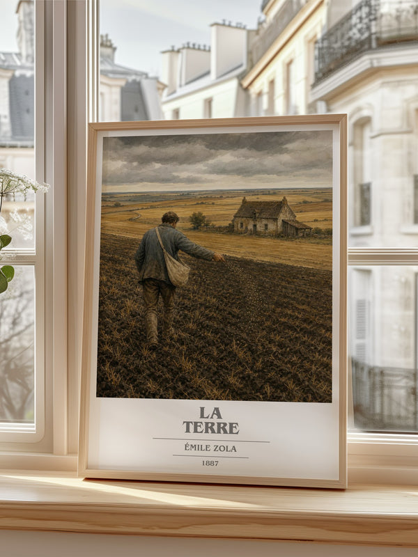 La Terre book cover poster colour and style options – Émile Zola book art