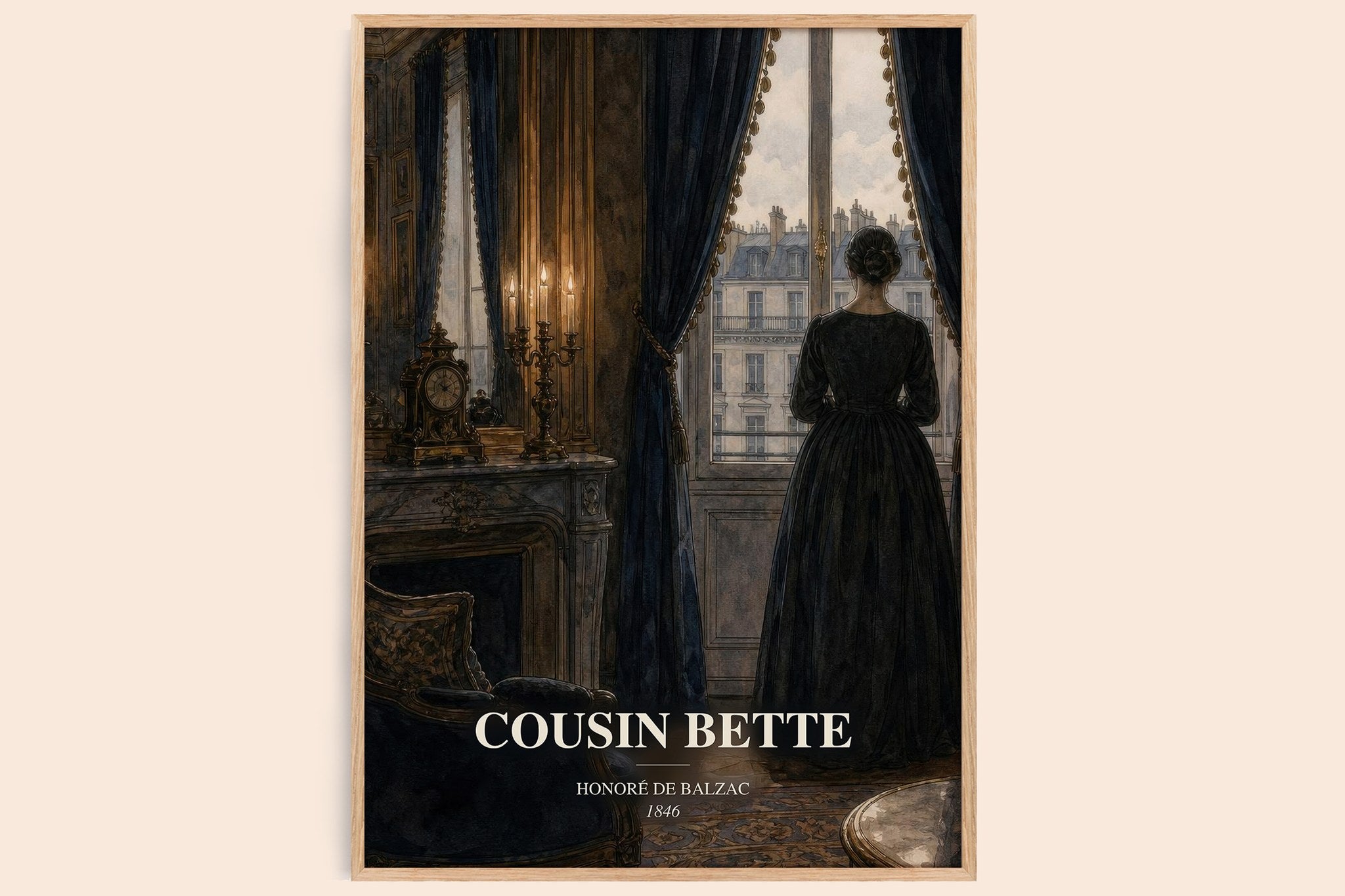 Cousin Bette Book Watercolour Illustration by Honoré de Balzac