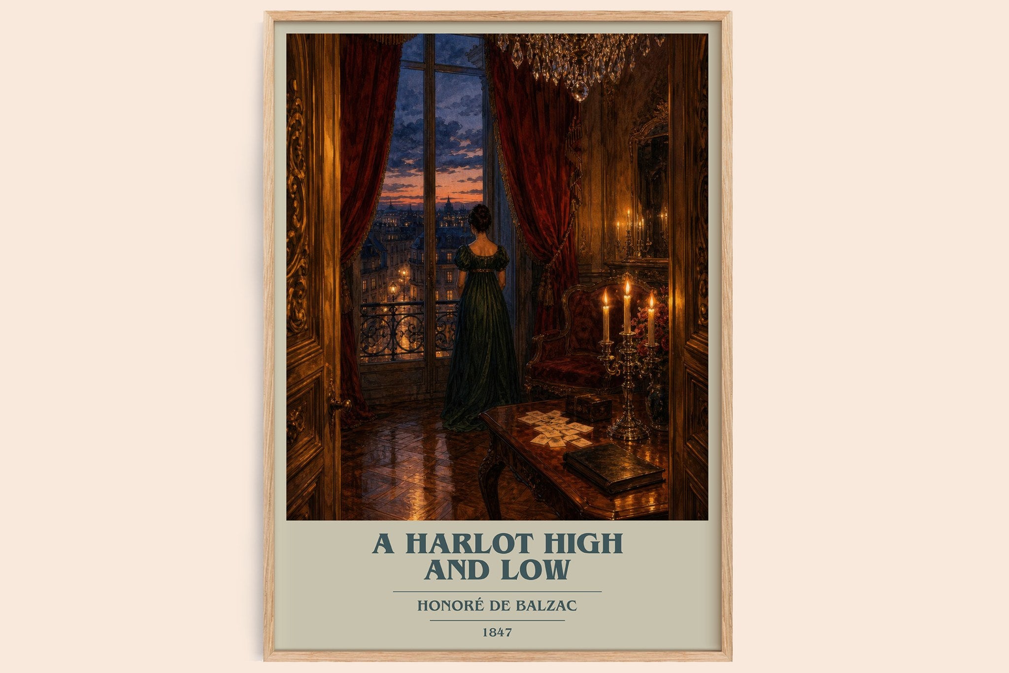 A Harlot High and Low Book Cover Poster by Honoré de Balzac