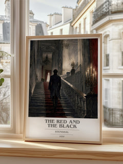 The Red and the Black book cover poster colour and style options – Stendhal book art