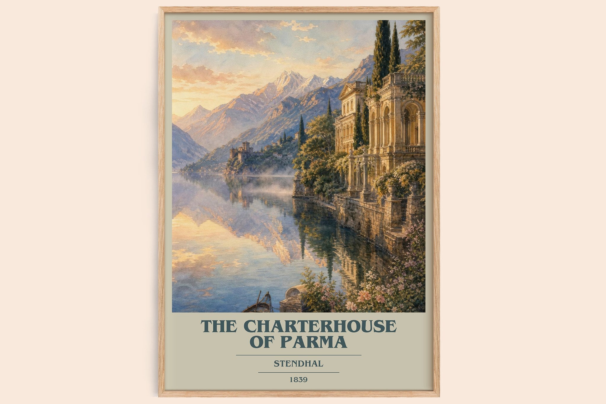 The Charterhouse of Parma Book Cover Poster by Stendhal