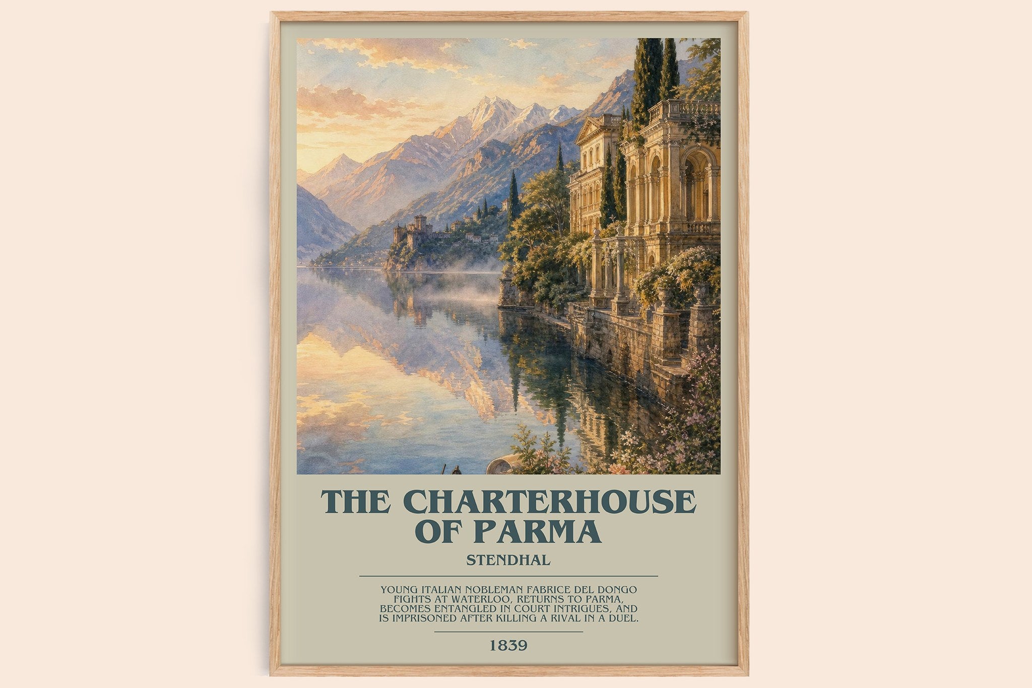 The Charterhouse of Parma Bookish Wall Art by Stendhal