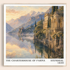 The Charterhouse of Parma literary book poster by Stendhal – framed literary art print