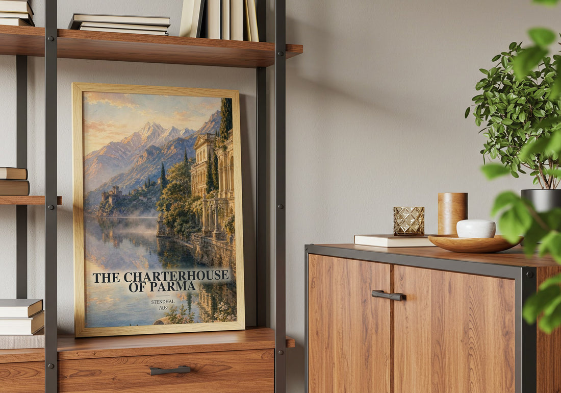 The Charterhouse of Parma book watercolour illustration paper finish options – matte satin gloss