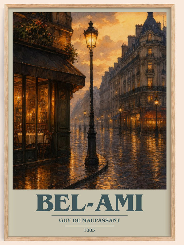 Bel-Ami book cover book poster by Guy de Maupassant – framed literary art print