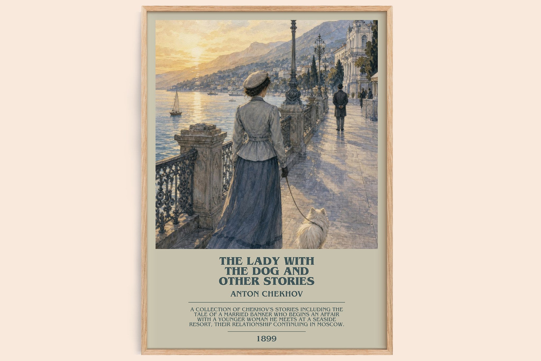 Lady with the Dog and Other Stories Bookish Wall Art by Anton Chekhov