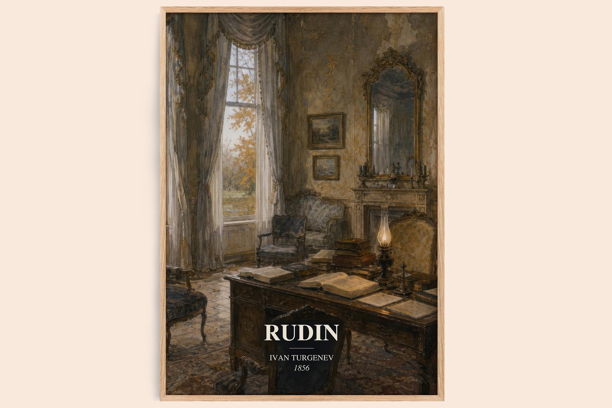 Rudin Book Watercolour Illustration by Ivan Turgenev