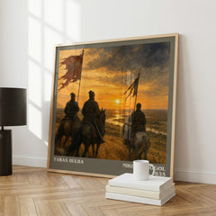 Taras Bulba literary print framed by window – literary home decor