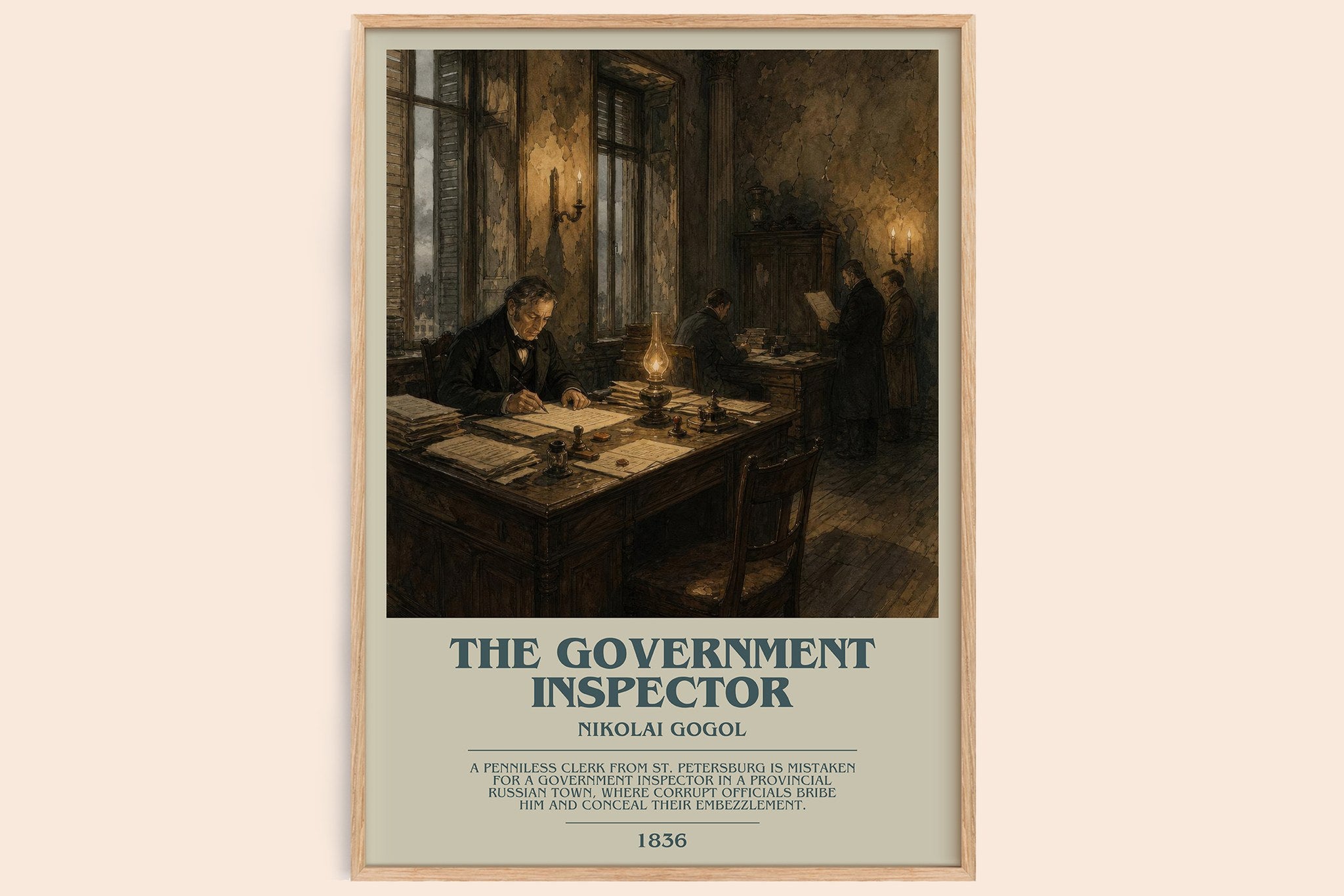 The Government Inspector Bookish Wall Art by Nikolai Gogol