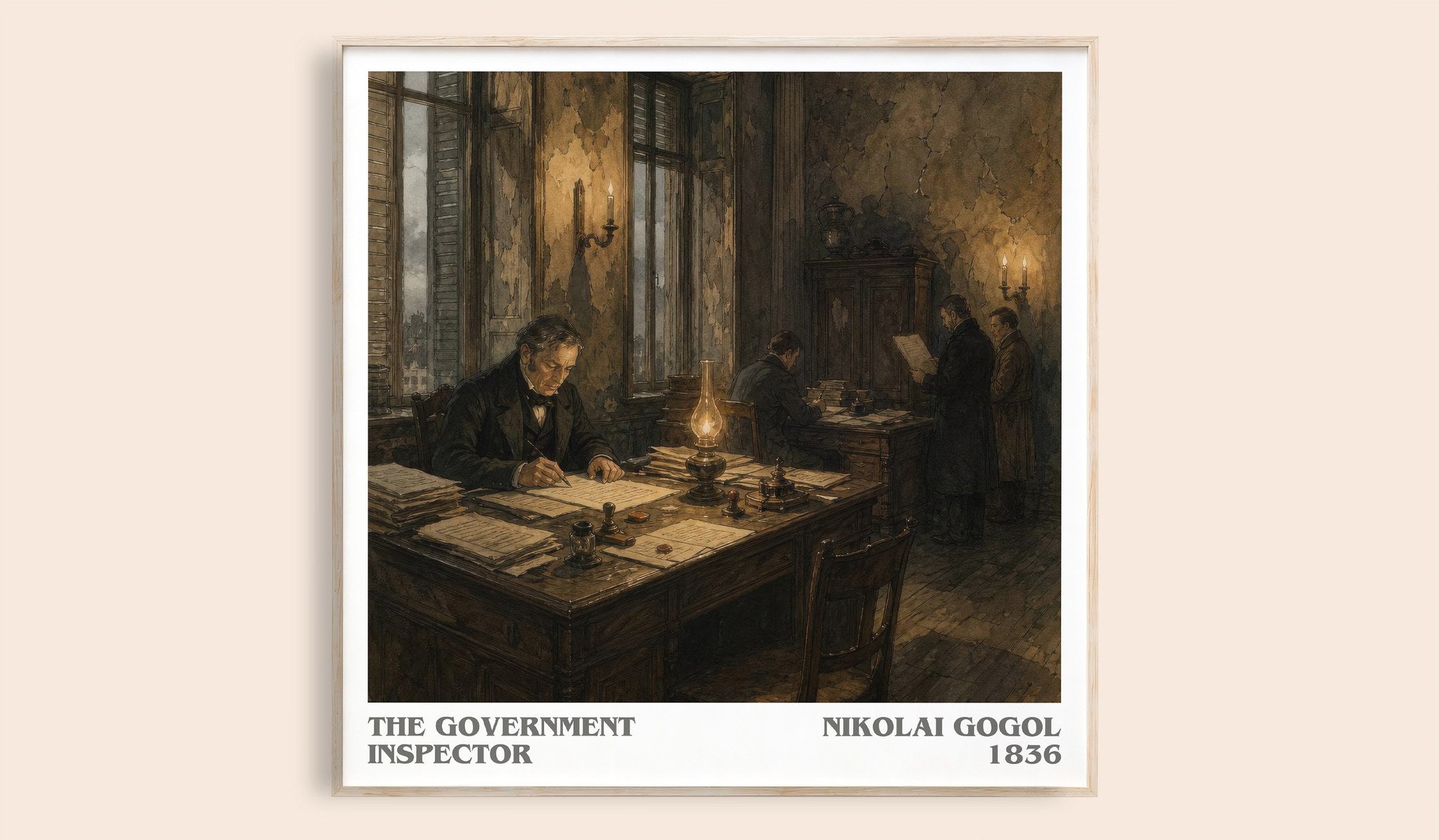 The Government Inspector Literary Art Print by Nikolai Gogol