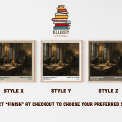 The Government Inspector literary print in frame leaning in hallway – satire wall art