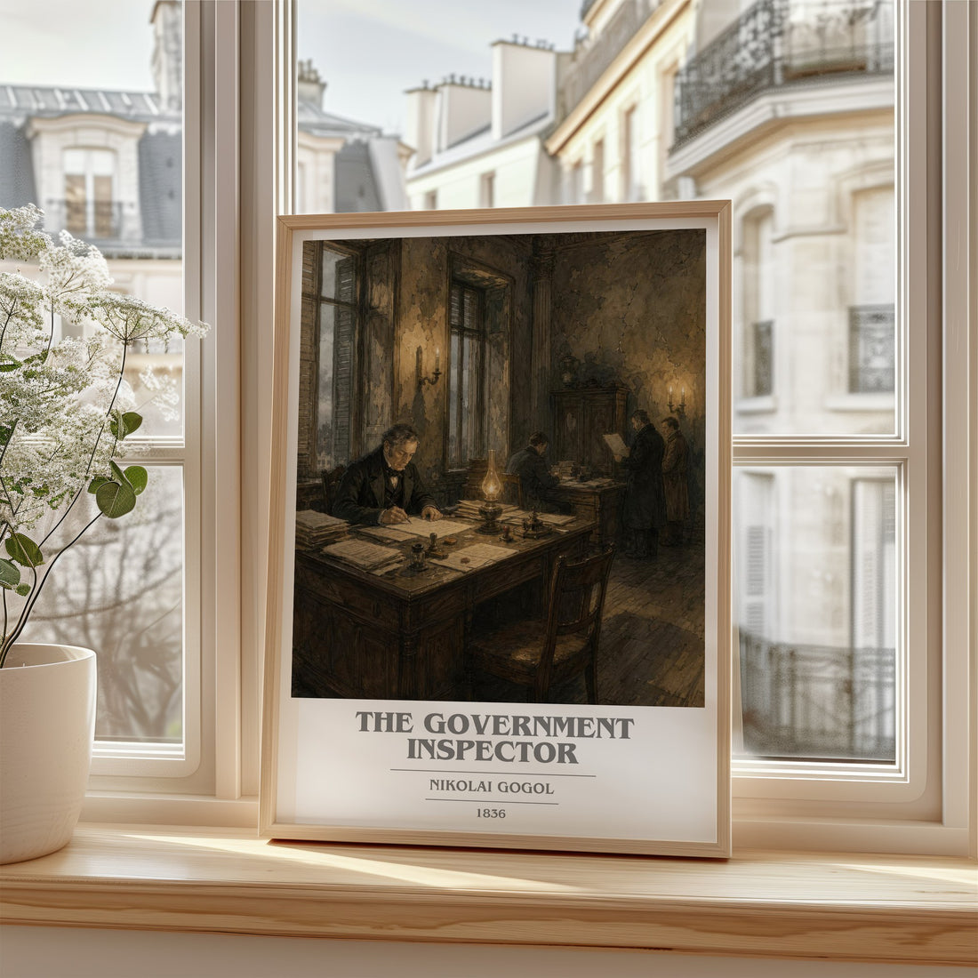 The Government Inspector book cover poster colour and style options – Nikolai Gogol book art
