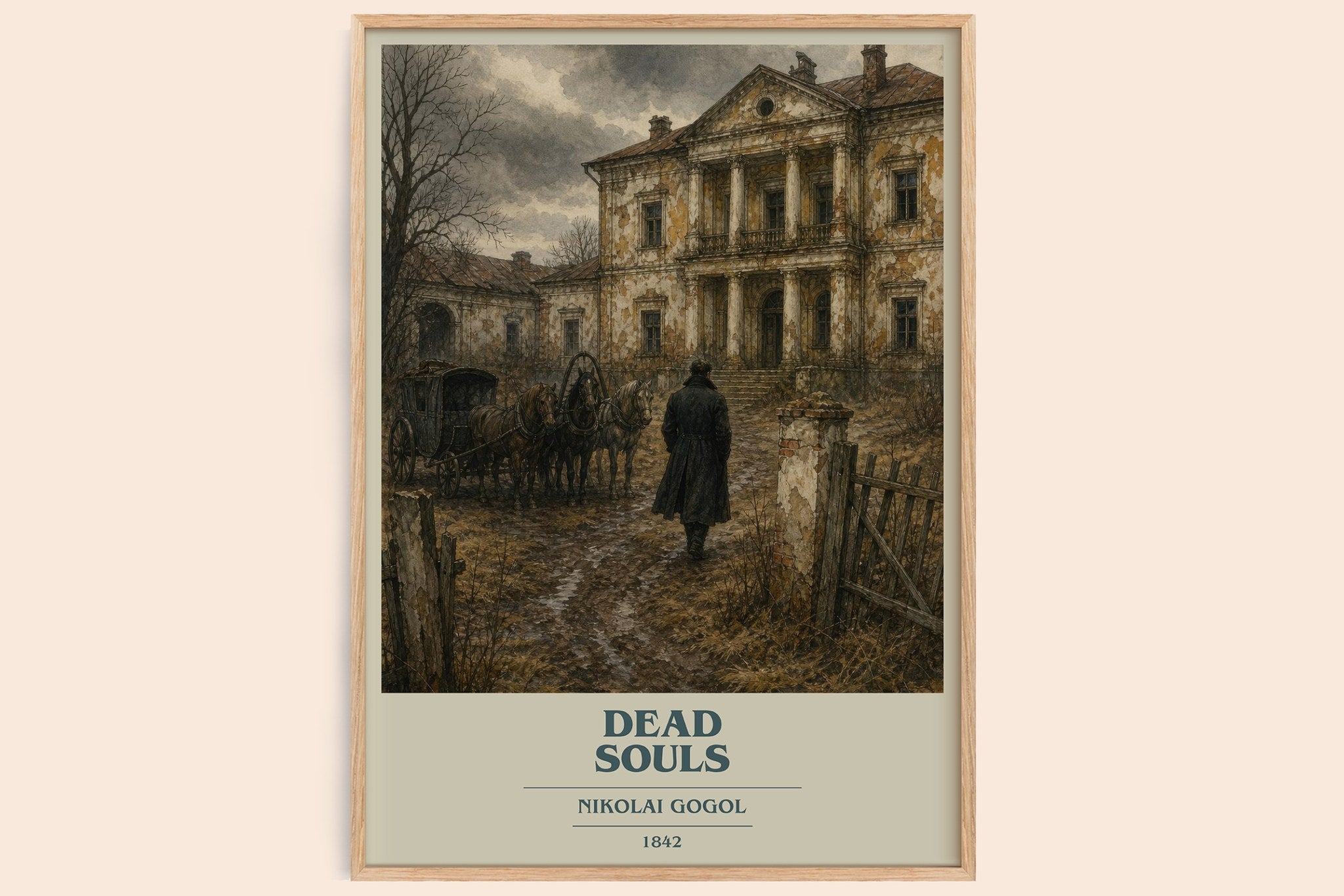 Dead Souls Book Cover Poster by Nikolai Gogol