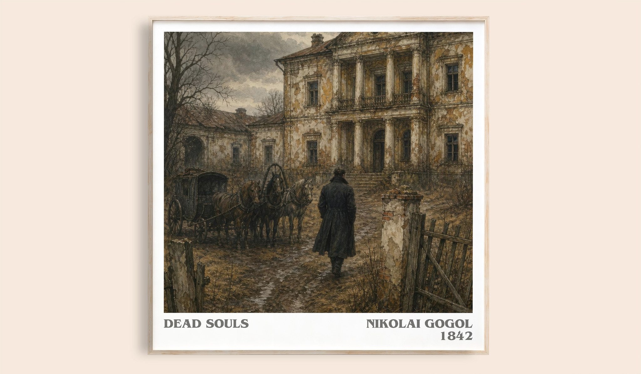 Dead Souls Literary Art Print by Nikolai Gogol