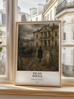 Dead Souls book cover poster colour and style options – Nikolai Gogol book art
